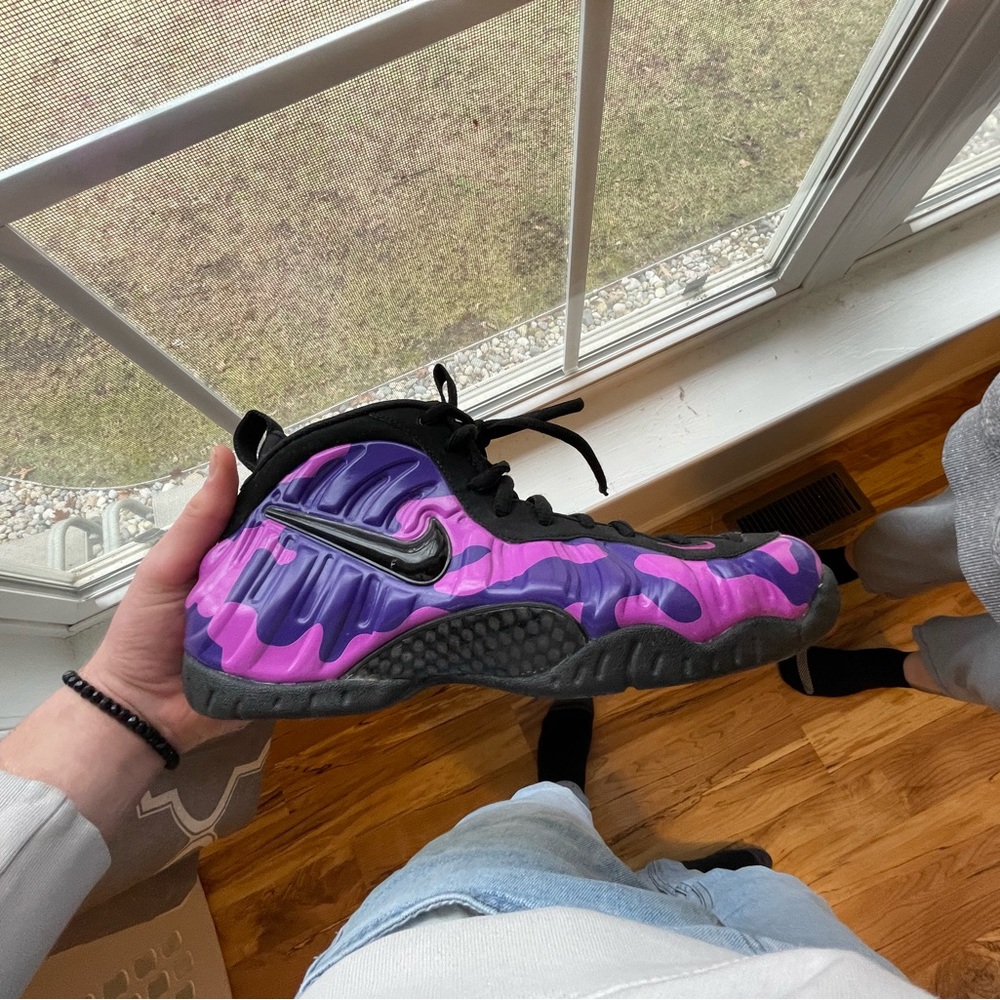 Purple/pink camo foamposites size 10.5 great condition